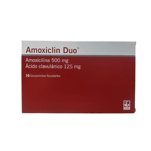 Amoxiclin Duo (Amoxicilina + Ácido Clavulánico) 500 + 125 mg x16 Tbs