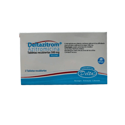 Deltazitrom Azitromicina 500mg x3 Tbs
